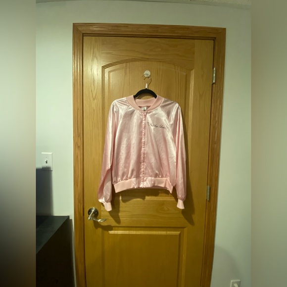 The Pink Satin Ladies Halloween Costume Jacket Women’s Size Large - Picture 1 of 7